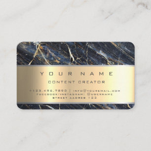  Marble Social Media Manager Content Creator Business Card