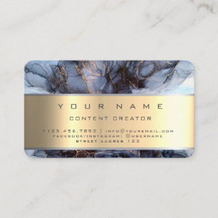  Marble Social Media Manager Content Creator Business Card