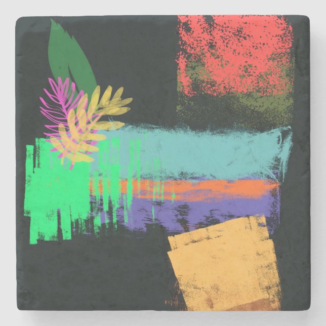 Marble Stone Aesthetic Coaster-Multi Coloured Coaster (Front)