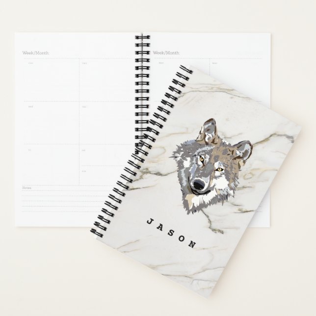Marble Stone And Wolf Planner (Display)