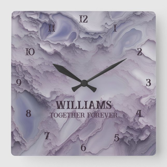 Marble Stone Clocks Personalised (Front)