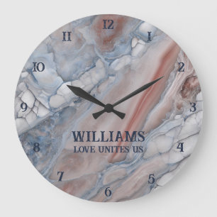 Marble Stone Clocks Personalized