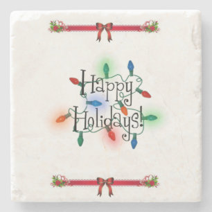 Marble Stone Coaster Christmas