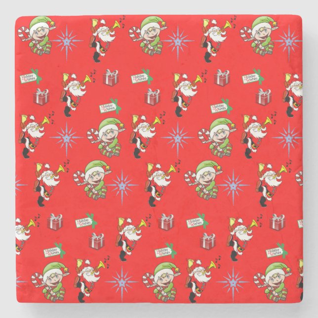 Marble Stone Coaster Christmas (Front)