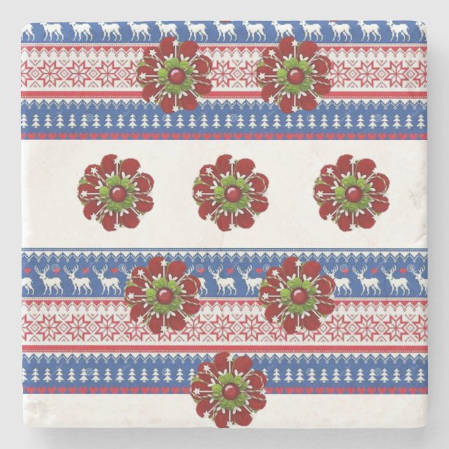Marble Stone Coaster Christmas (Front)