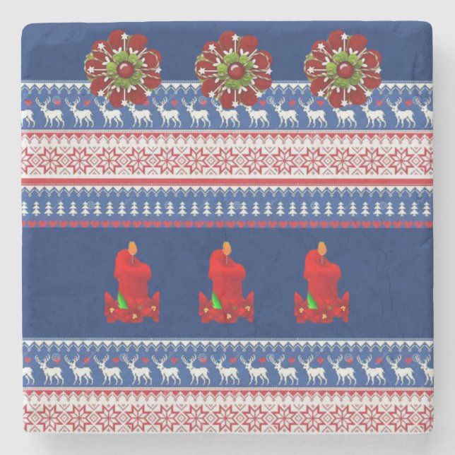 Marble Stone Coaster Christmas (Front)
