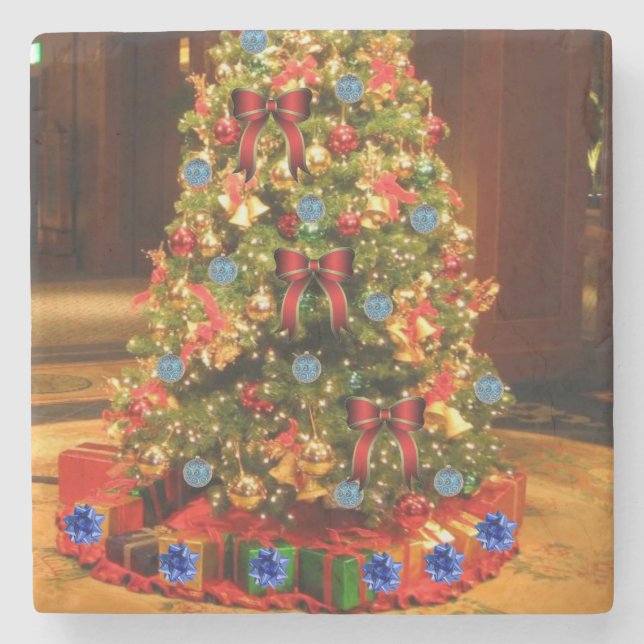 Marble Stone Coaster Christmas (Front)