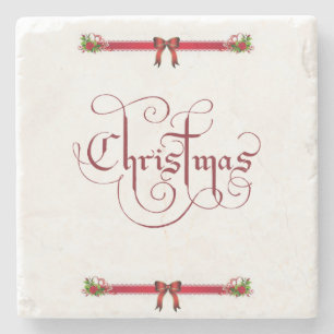 Marble Stone Coaster Christmas