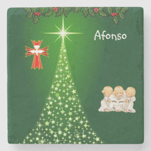 Marble Stone Coaster Christmas