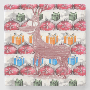 Marble Stone Coaster Christmas