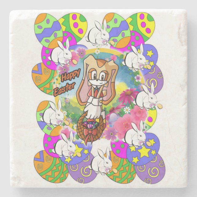 Marble Stone Coaster Easter (Front)
