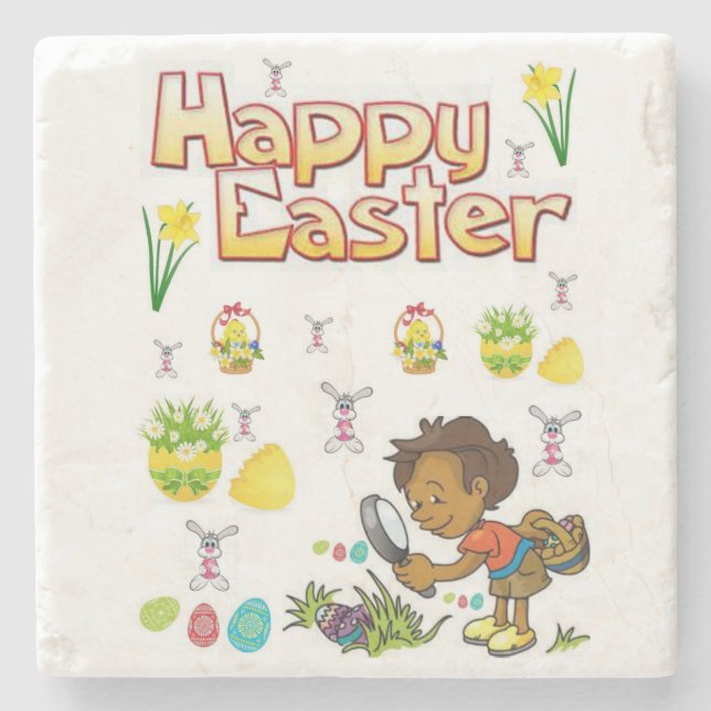 Marble Stone Coaster Easter (Front)