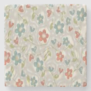 Marble Stone Coaster Floral