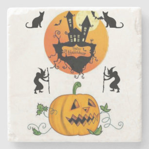 Marble Stone Coaster Halloween
