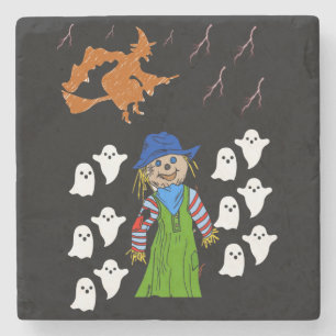 Marble Stone Coaster Halloween