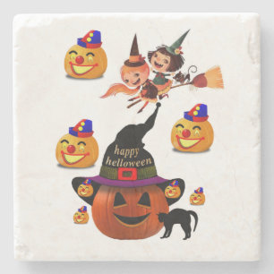 Marble Stone Coaster Halloween