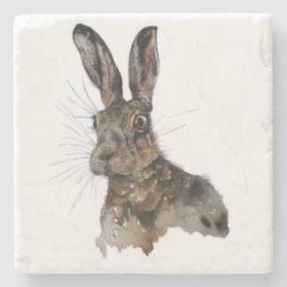 Marble stone coaster hare