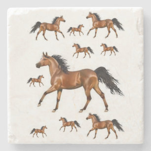 Marble Stone Coaster Horse