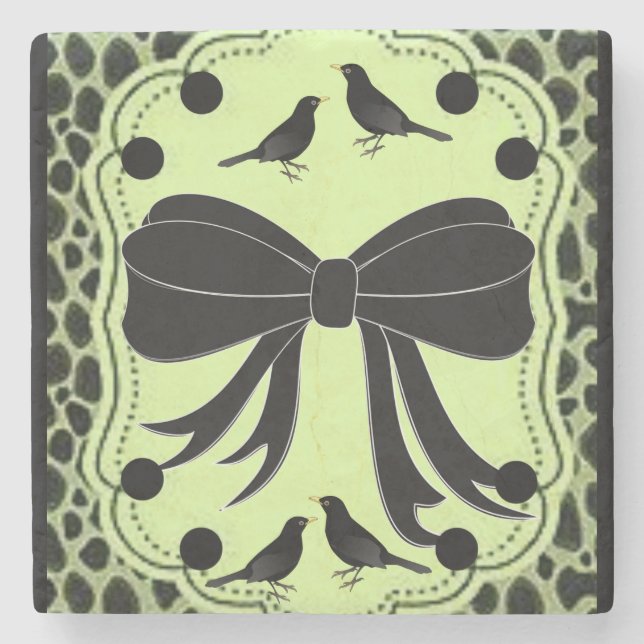 Marble Stone Coaster Leopard (Front)