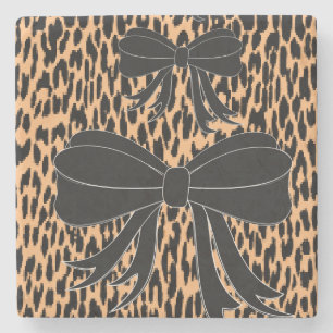 Marble Stone Coaster Leopard