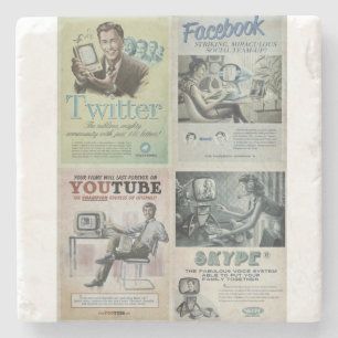 Marble Stone Coaster Social Media