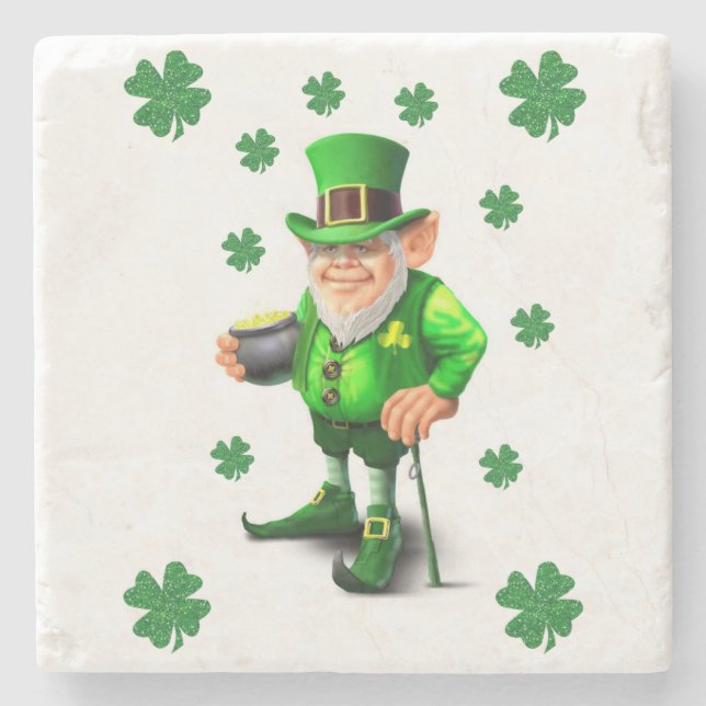Marble Stone Coaster St. Patrick's Day (Front)