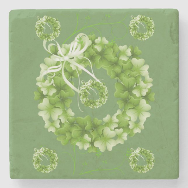 Marble Stone Coaster St. Patrick's Day (Front)