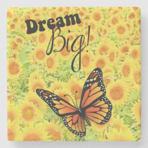 Marble Stone Coaster Sunflower