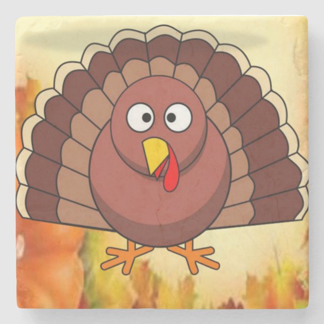 Marble Stone Coaster Thanksgiving (Front)