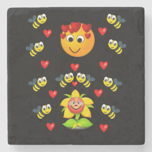 Marble Stone Coaster Valentine's Day