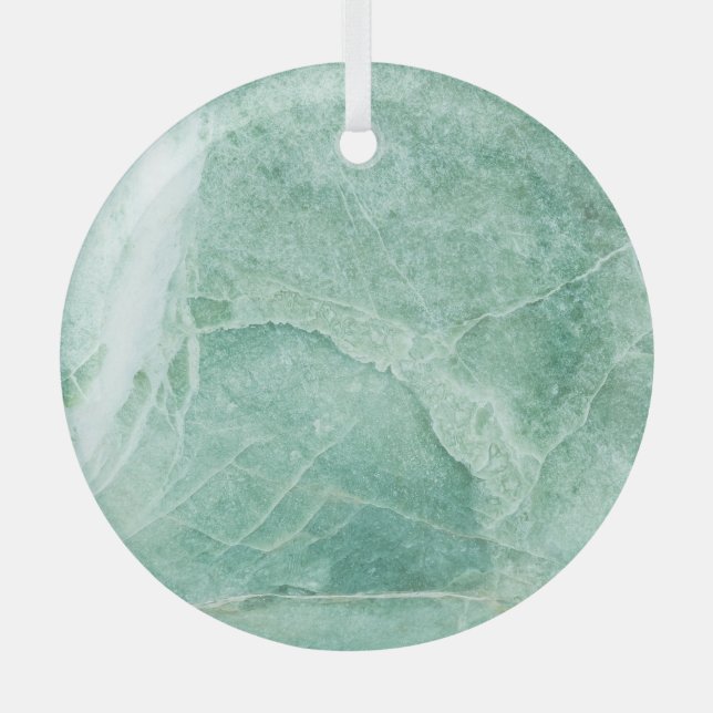 Marble stone pattern, green texture. glass tree decoration (Front)