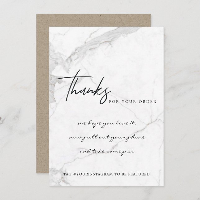 MARBLE STONE TEXTURE CORPORATE BUSINESS LOGO THANK YOU CARD (Front/Back)