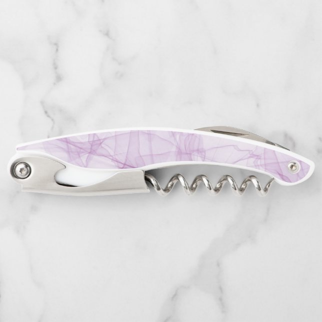 Marble Stone White Corkscrew Bottle Opener (Front)