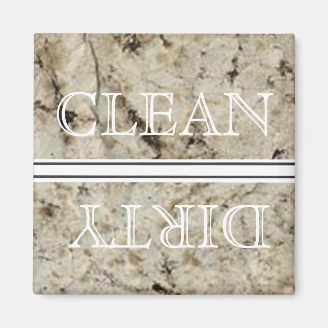 Marble Style Dishwasher Magnet Clean & Dirty (Front)
