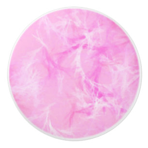 Marble swirl print - orchid pink ceramic knob