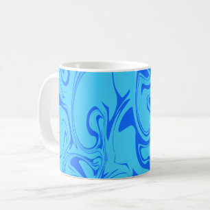 Marble Swirl Texture - Ocean Blue Tones Coffee Mug