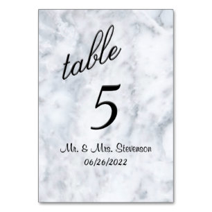 Marble Table Number