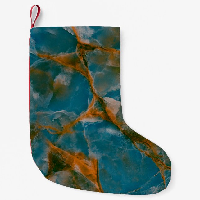 marble texture background, natural breccia marbel  small christmas stocking (Front)