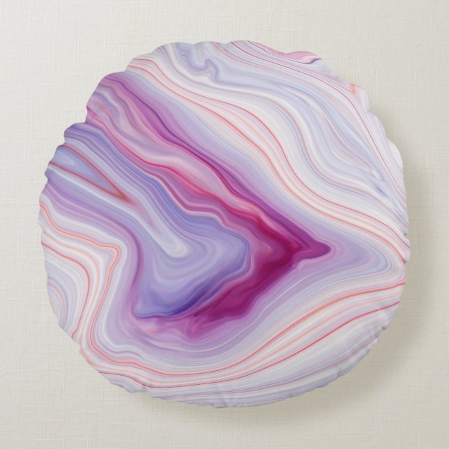 Marble texture background / white gray marble patt round cushion (Front)