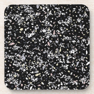 Marble Texture Black Coaster