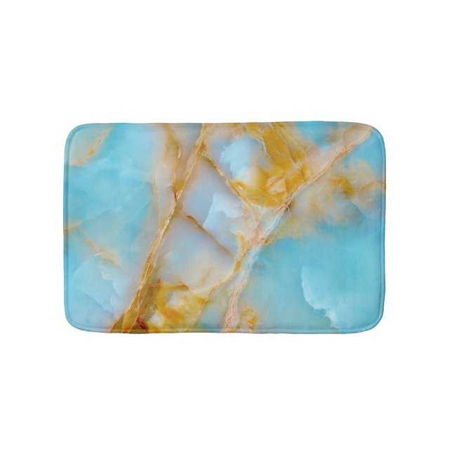 Marble texture, colourful onyx interior. bath mat (Front)