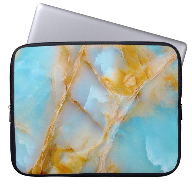 Marble texture, colourful onyx interior. laptop sleeve (Front)