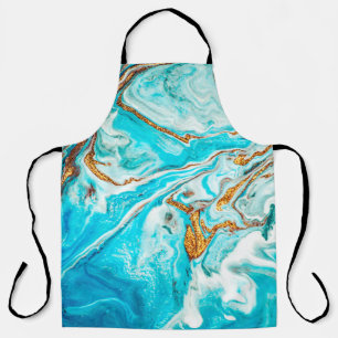 Marble texture. Eastern technique. Contemporary ar Apron