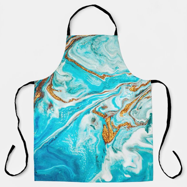 Marble texture. Eastern technique. Contemporary ar Apron (Front)