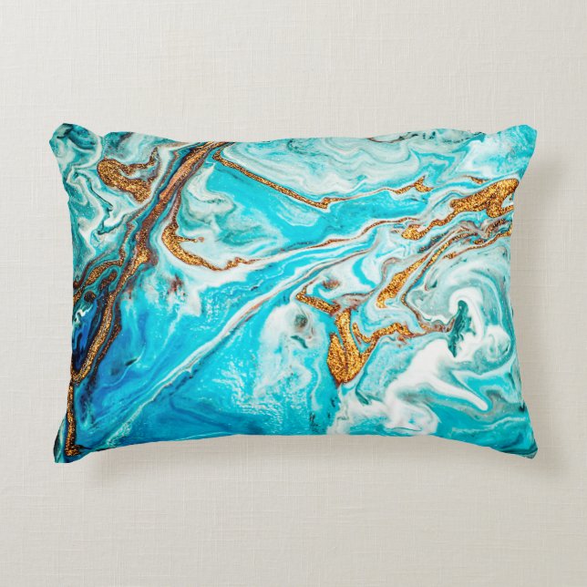 Marble texture. Eastern technique. Contemporary ar Decorative Cushion (Front)