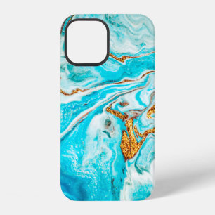 Marble texture. Eastern technique. Contemporary ar iPhone 12 Case