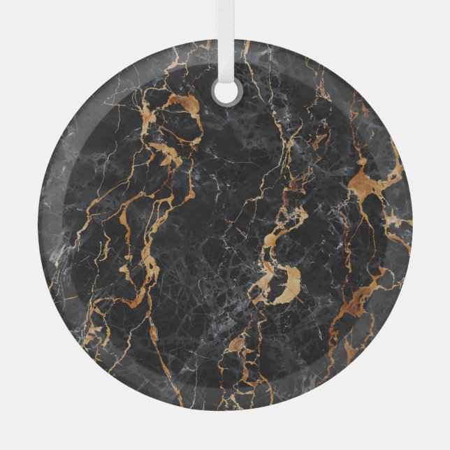 Marble Texture: Elegant Stone Surface. Glass Tree Decoration (Front)