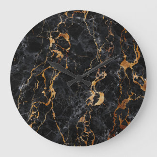 Marble Texture: Elegant Stone Surface. Large Clock