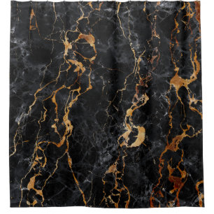 Marble Texture: Elegant Stone Surface. Shower Curtain