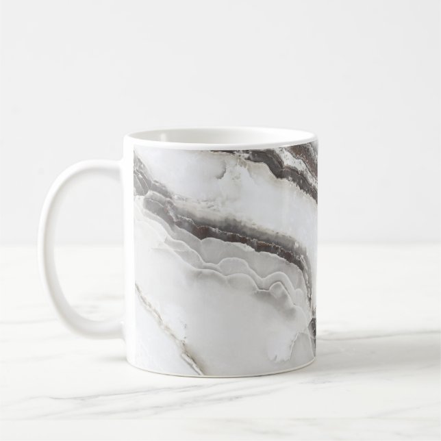 Marble Texture, High-Resolution Italian Slab. Coffee Mug (Left)